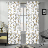 Popcorn Pattern Print Design 04 Gauze Curtain