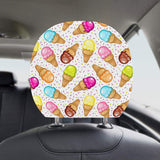 Color Ice Cream Cone Pattern Car Headrest Cover