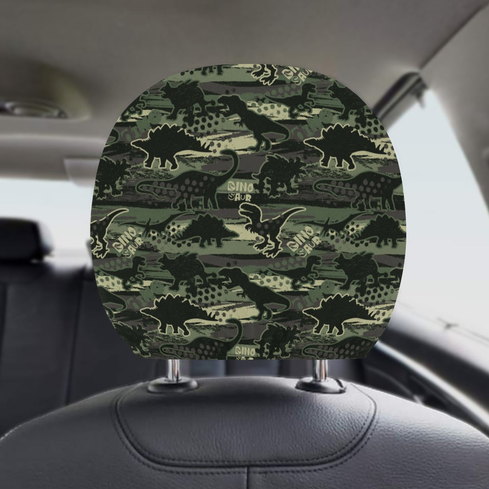 Dinosaur Camo Pattern Car Headrest Cover