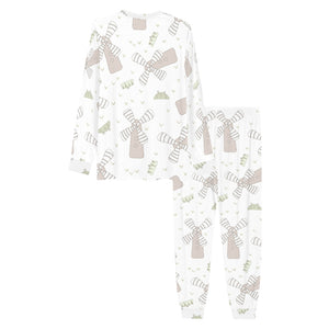 Windmill Pattern Background Men's All Over Print Pajama