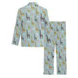 Giraffe Pattern Print Design 03 Men's Long Pajama Set