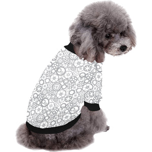 Gear Pattern Print Design 05 All Over Print Pet Dog Round Neck Fuzzy Shirt