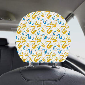 Saxophone Pattern Car Headrest Cover