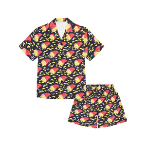 Potato Chips Pattern Print Design 05 Kids' Boys' Girls' V-Neck Short Pajama Set