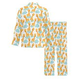 Giraffe Pattern Print Design 05 Men's Long Pajama Set