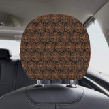 Cocoa Pattern Car Headrest Cover