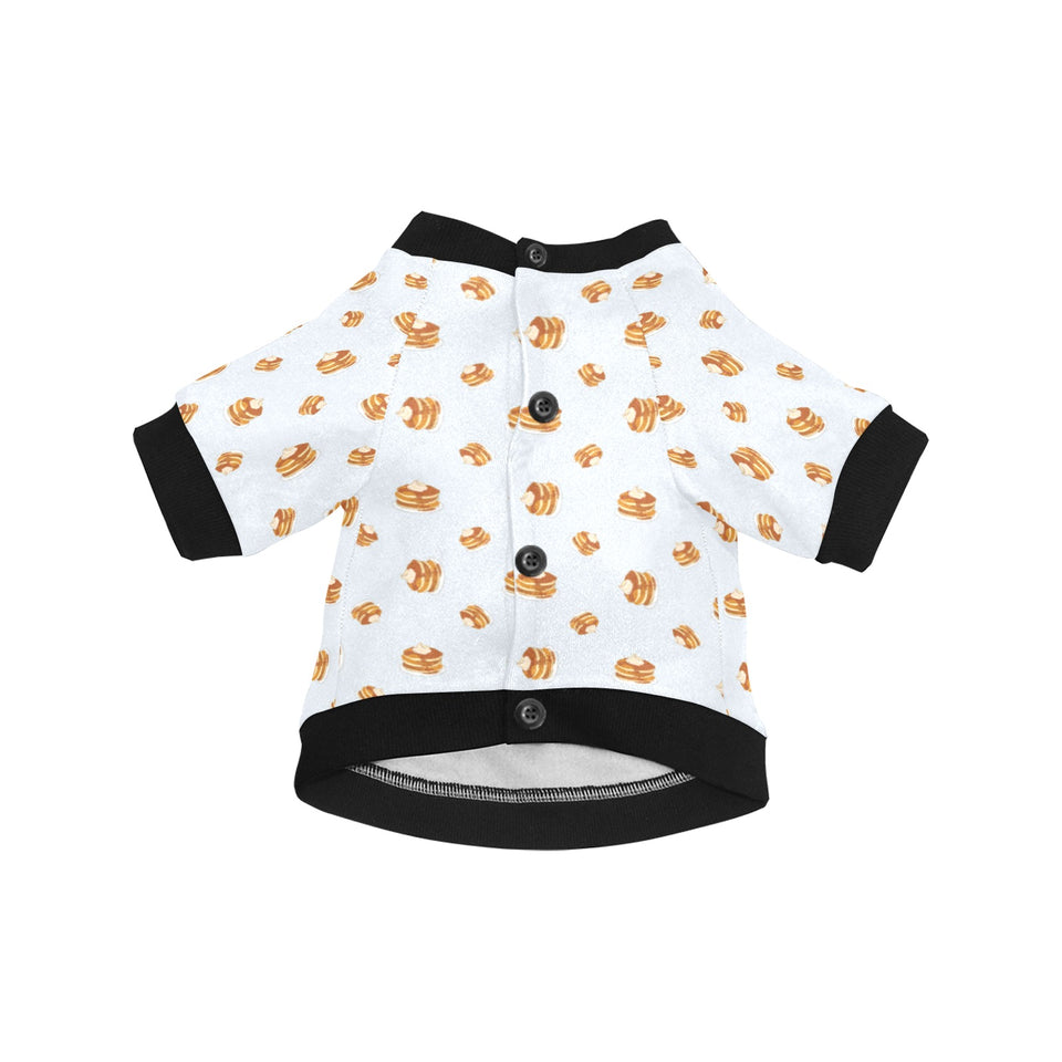 Pancake Pattern Print Design 03 All Over Print Pet Dog Round Neck Fuzzy Shirt