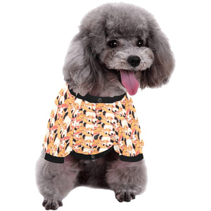 Squirrel Pattern Print Design 04 All Over Print Pet Dog Round Neck Fuzzy Shirt