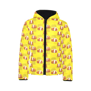 Guinea Pig Pattern Print Design 05 Kids' Boys' Girls' Padded Hooded Jacket