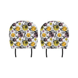 Passion Fruit Pattern Background Car Headrest Cover