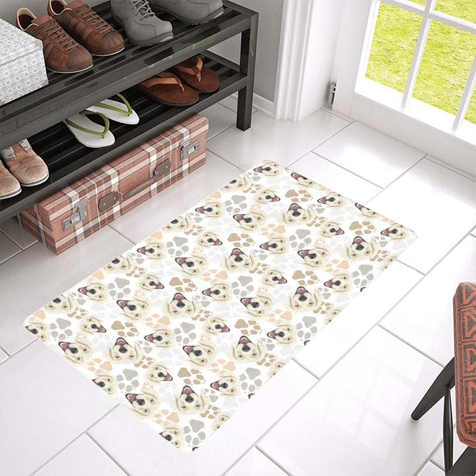 Golden Retriever Pattern Print Design 02 Doormat