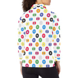 Billiard Ball Pattern Print Design 04 Women's Long Sleeve Polo Shirt