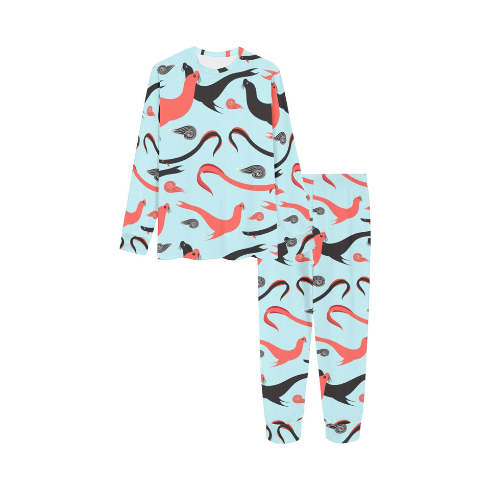 Sea Lion Pattern Theme Kids' Boys' Girls' All Over Print Pajama Set