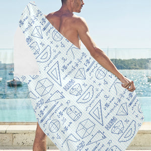 Math Pattern Print Design 03 Beach Towel