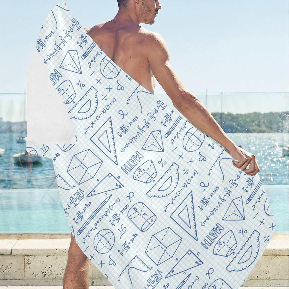 Math Pattern Print Design 03 Beach Towel