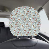 Teddy Bear Pattern Print Design 02 Car Headrest Cover