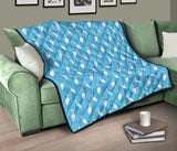 Pelican Pattern Print Design 02 Premium Quilt