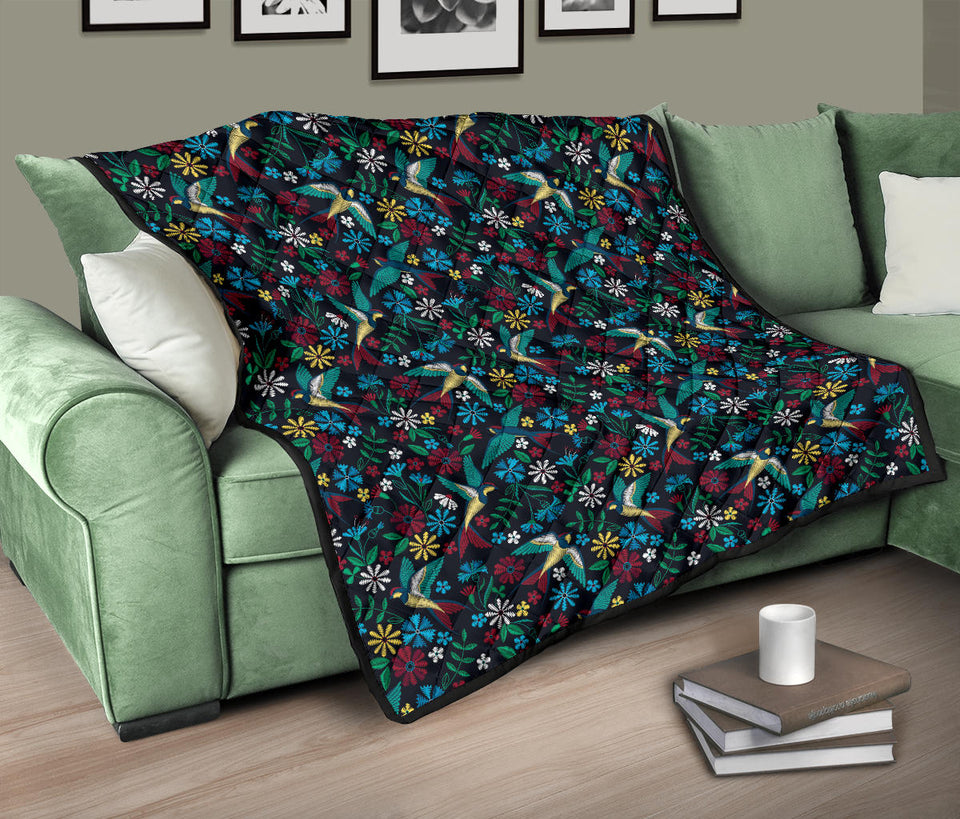 Swallow Pattern Print Design 04 Premium Quilt