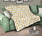 Pancake Pattern Print Design 01 Premium Quilt