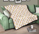 Pancake Pattern Print Design 02 Premium Quilt