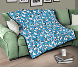 Pelican Pattern Print Design 04 Premium Quilt