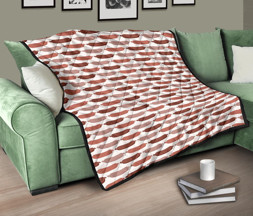 Sausage Pattern Print Design 02 Premium Quilt