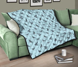 Pigeon Pattern Print Design 02 Premium Quilt