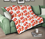 Tomato Water Color Pattern Premium Quilt