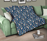 Pelican Pattern Print Design 01 Premium Quilt