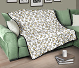 Popcorn Pattern Print Design 04 Premium Quilt