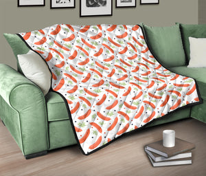 Sausage Pattern Print Design 03 Premium Quilt