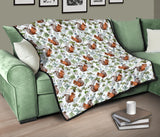 Squirrel Pattern Print Design 02 Premium Quilt