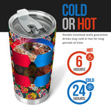 Suger Skull Pattern Background Tumbler