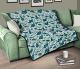 Stingray Pattern Print Design 01 Premium Quilt