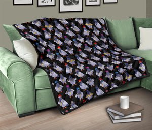 Pigeon Pattern Print Design 04 Premium Quilt