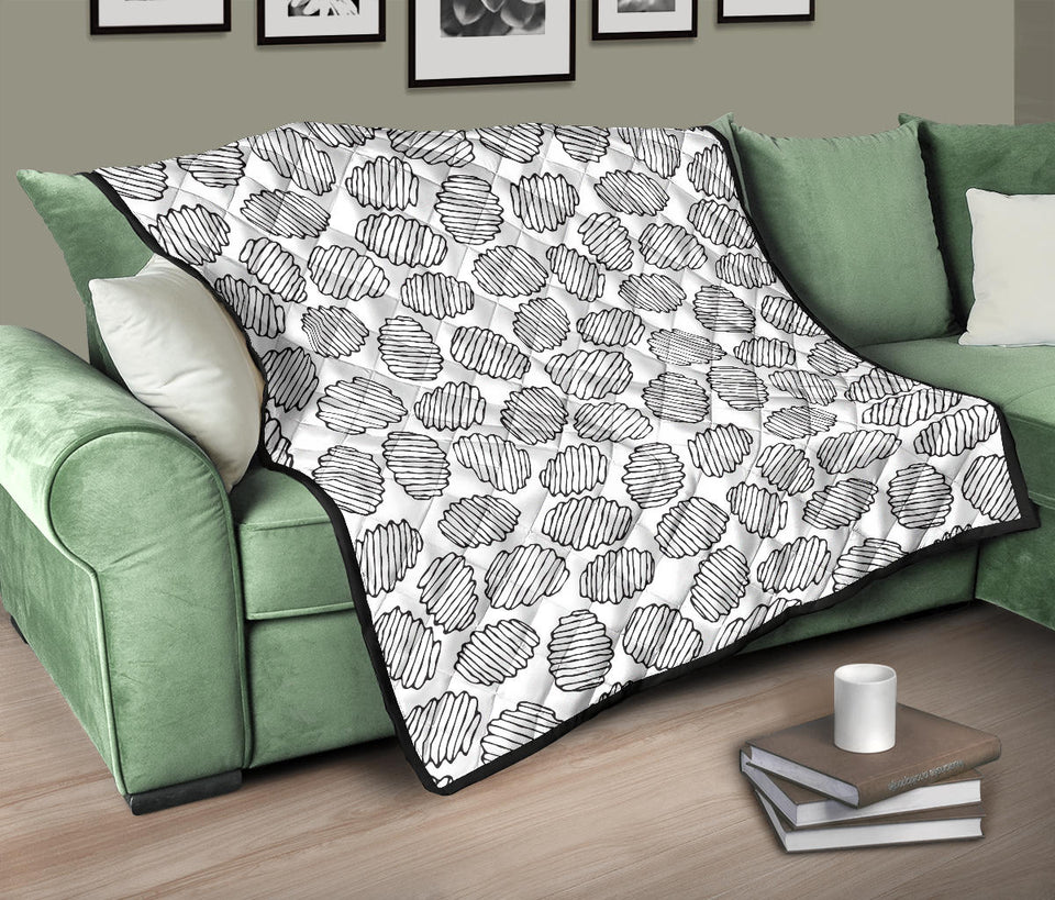 Potato Chips Pattern Print Design 03 Premium Quilt