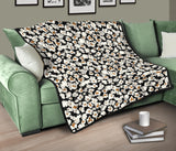 Popcorn Pattern Print Design 02 Premium Quilt