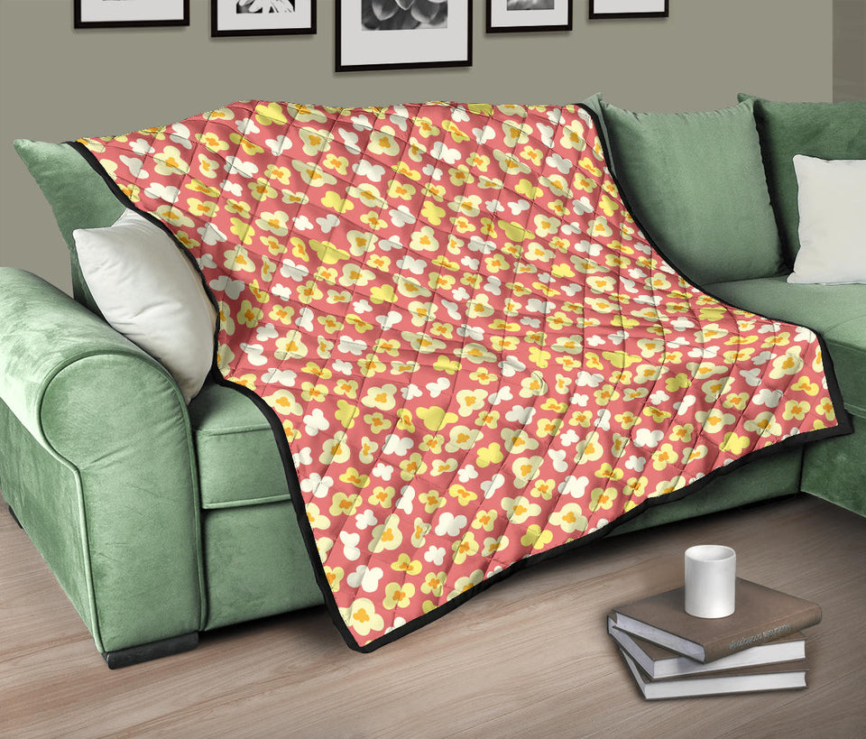 Popcorn Pattern Print Design 01 Premium Quilt