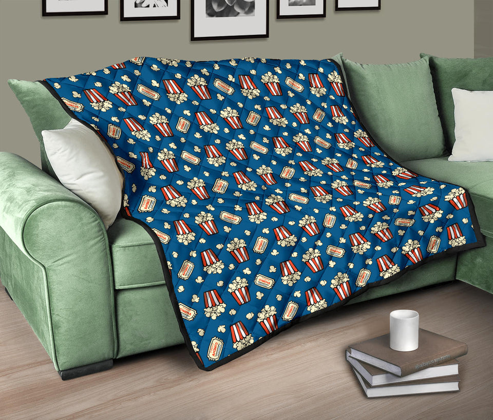 Popcorn Pattern Print Design 03 Premium Quilt