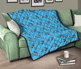 Pigeon Pattern Print Design 05 Premium Quilt