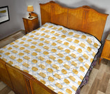 Pancake Pattern Print Design 01 Premium Quilt