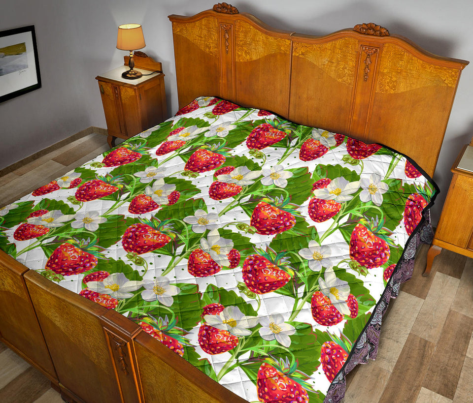 Strawberry Pattern Premium Quilt
