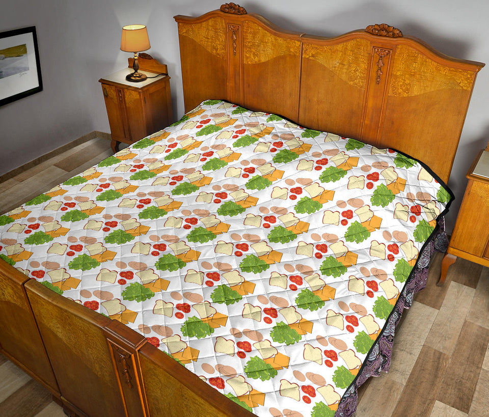 Sandwich Pattern Print Design 02 Premium Quilt