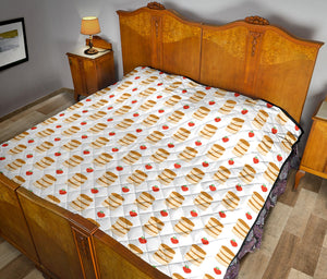 Pancake Pattern Print Design 02 Premium Quilt