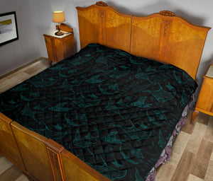 Stingray Pattern Print Design 02 Premium Quilt