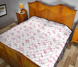 Eiffel Tower Pink Theme Pattern Print Design 05 Premium Quilt