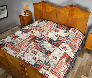 British Pattern Print Design 04 Premium Quilt