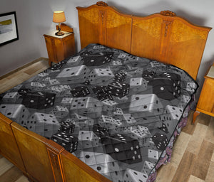 Dice Pattern Print Design 05 Premium Quilt