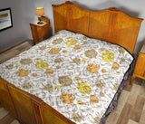 Potato Chips Pattern Print Design 02 Premium Quilt