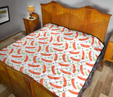 Sausage Pattern Print Design 03 Premium Quilt